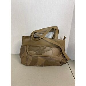 Rosetti Vintage Patchwork Leather‎ Shoulder Bag Tan Brown Boho Multi-Pocket
